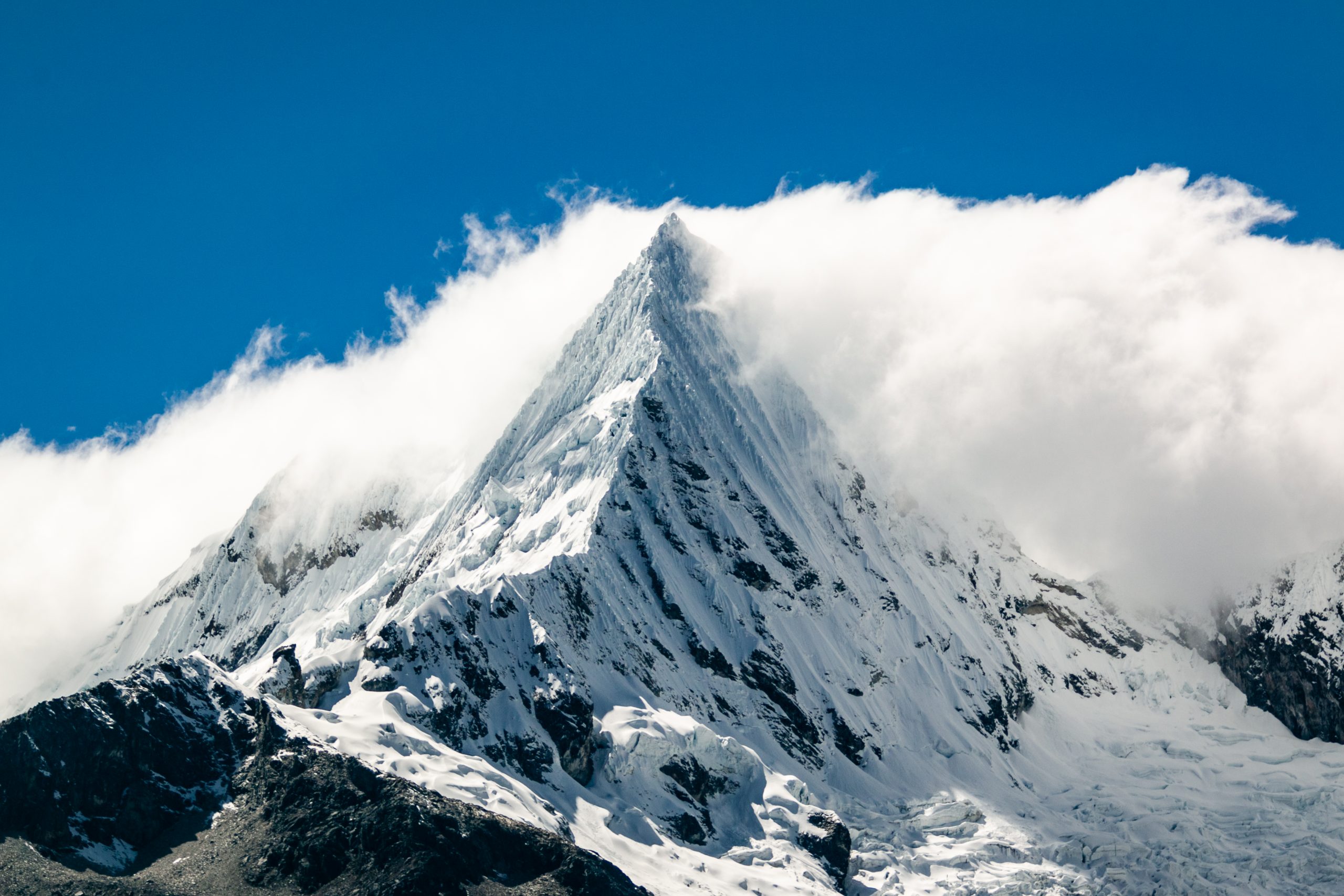 Photo of Andes mountain peak, Peru travel stock photography website