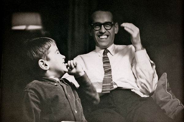 Musician Rayburn Wright and son Dave Wright in photo from original jazz blog